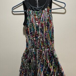 Sparkling Multicolor Sequin Kids Dress